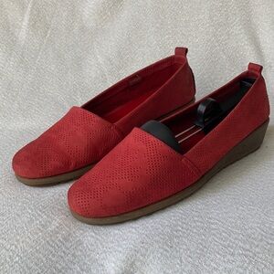The Flexx Red Nubuck leather slip-on shoes Size 9.5